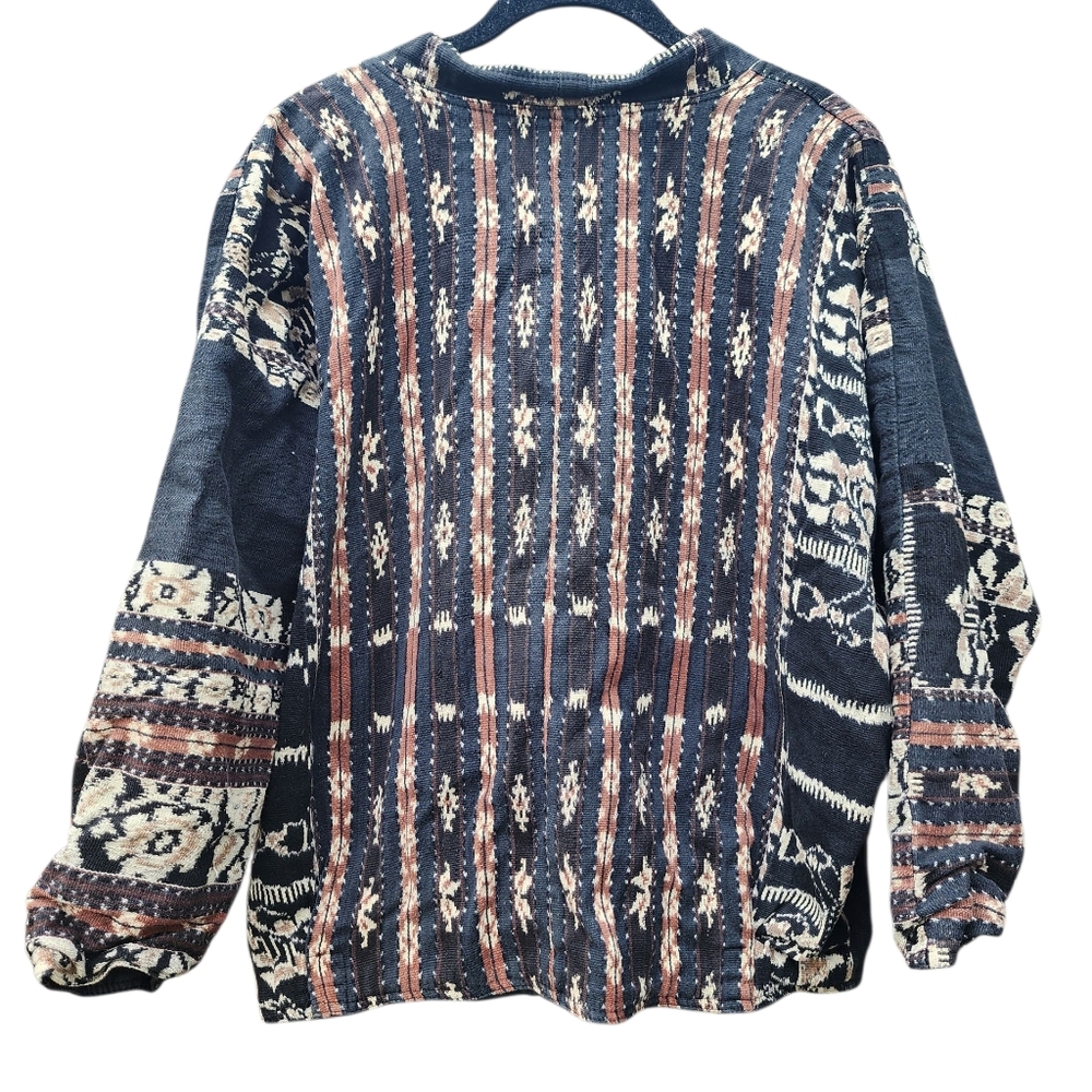 Geometric, tribal print jacket, 100% cotton - Picture 4 of 7